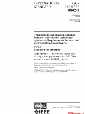 ISO/IEC/IEEE 8802-3:2021/Amd 13:2022 PDF