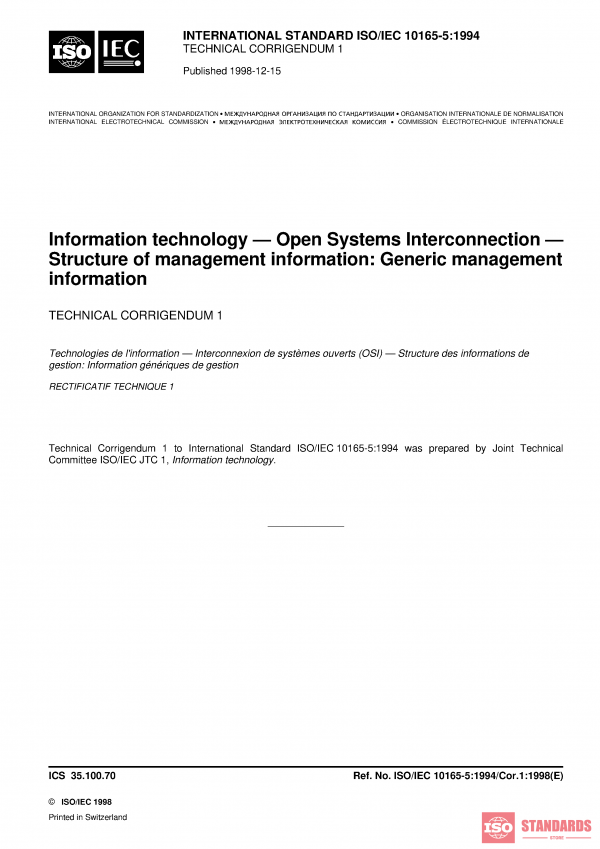 ISO/IEC 10165-5:1994/COR1:1998 PDF