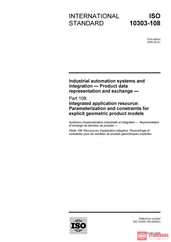 ISO 10303-108:2005 PDF