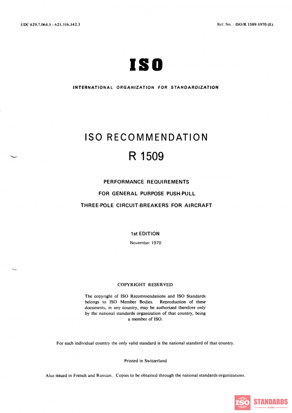 ISO/R 1509:1970 PDF