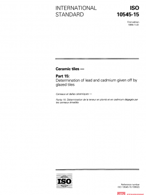 ISO 10545-15:1995 PDF