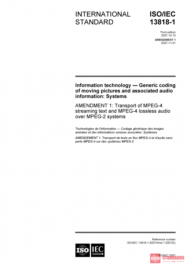 ISO/IEC 13818-1:2007/AMD1:2007 PDF