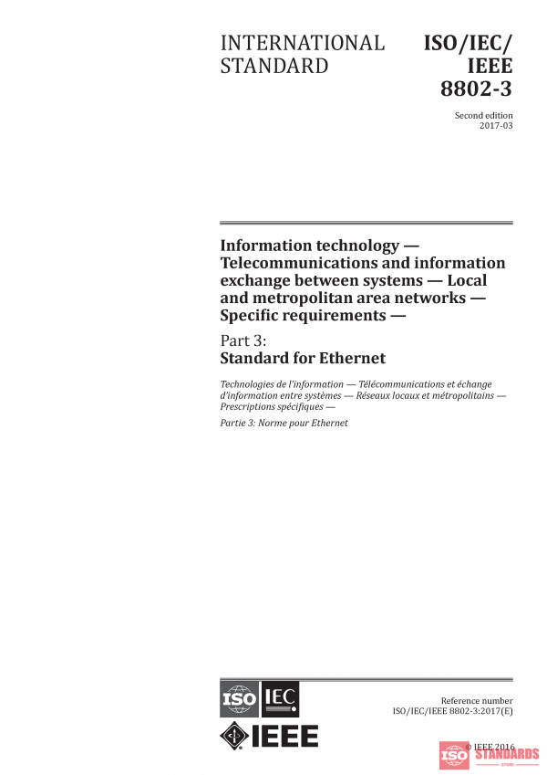 ISO/IEC/IEEE 8802-3:2017 PDF
