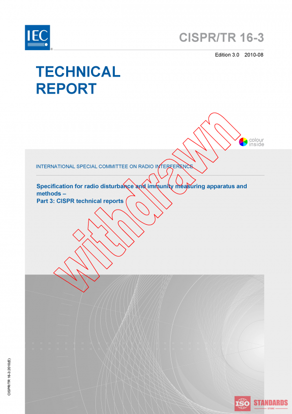 CISPR TR 16-3:2010 PDF