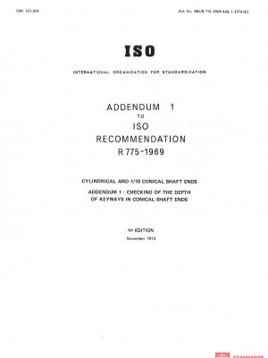 ISO/R 775:1969/Add 1:1974 PDF