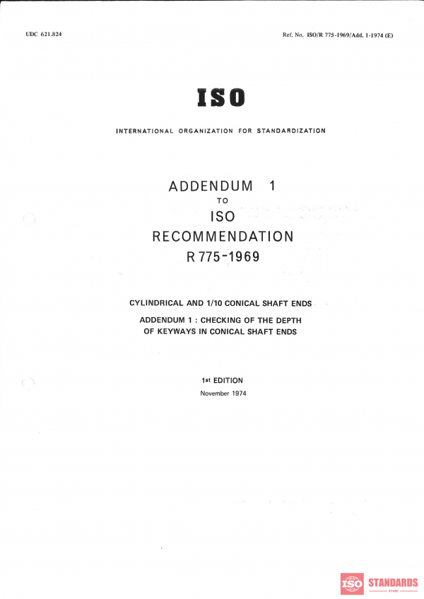 ISO/R 775:1969/Add 1:1974 PDF