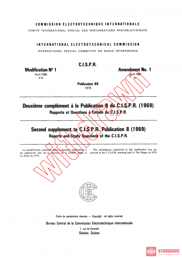 CISPR 8B:1975/AMD1:1980 PDF