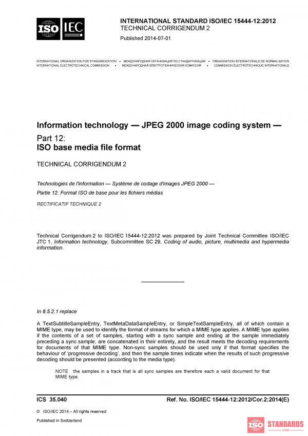 ISO/IEC 15444-12:2012/COR2:2014 PDF