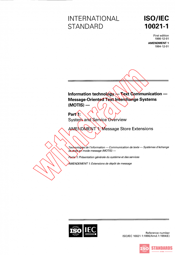 ISO/IEC 10021-1:1990/AMD1:1994 PDF