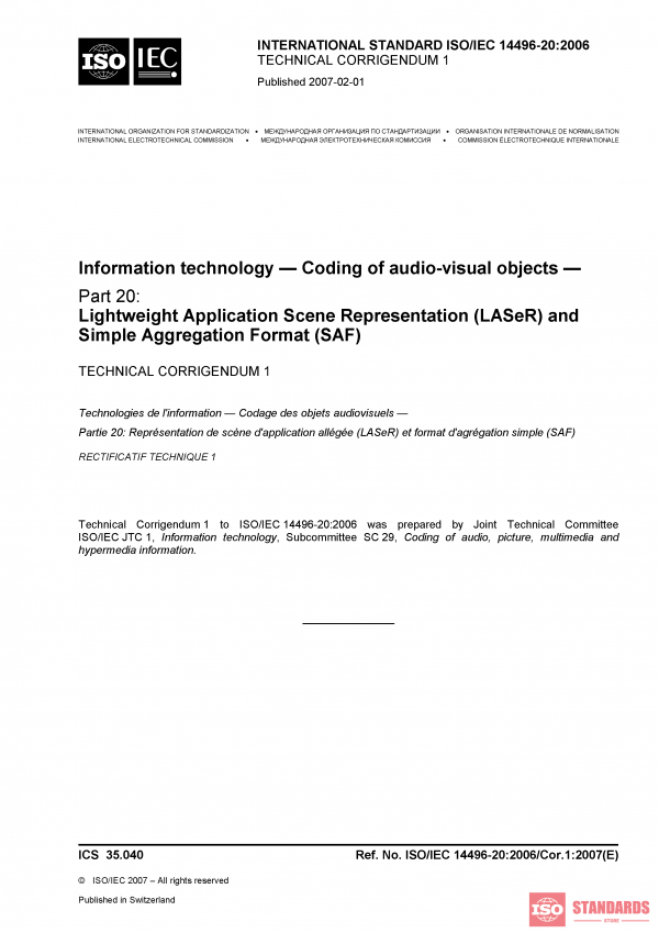 ISO/IEC 14496-20:2006/Cor 1:2007 PDF