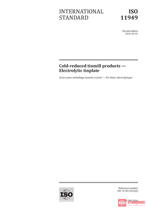 ISO 11949:2016 PDF