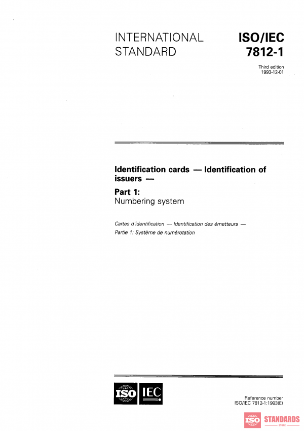 ISO/IEC 7812-1:1993 PDF