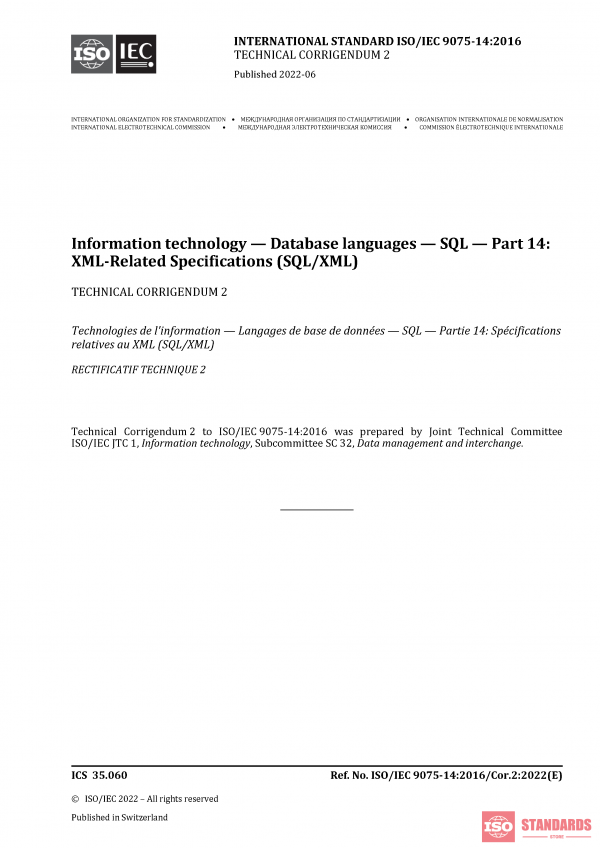 ISO/IEC 9075-14:2016/Cor 2:2022 PDF