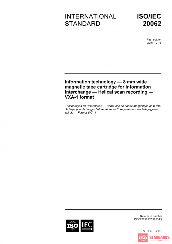 ISO/IEC 20062:2001 PDF