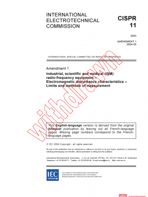 CISPR 11:2003/AMD1:2004 PDF