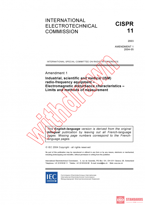 CISPR 11:2003/AMD1:2004 PDF