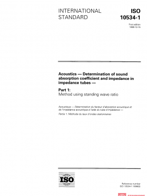 ISO 10534-1:1996 PDF