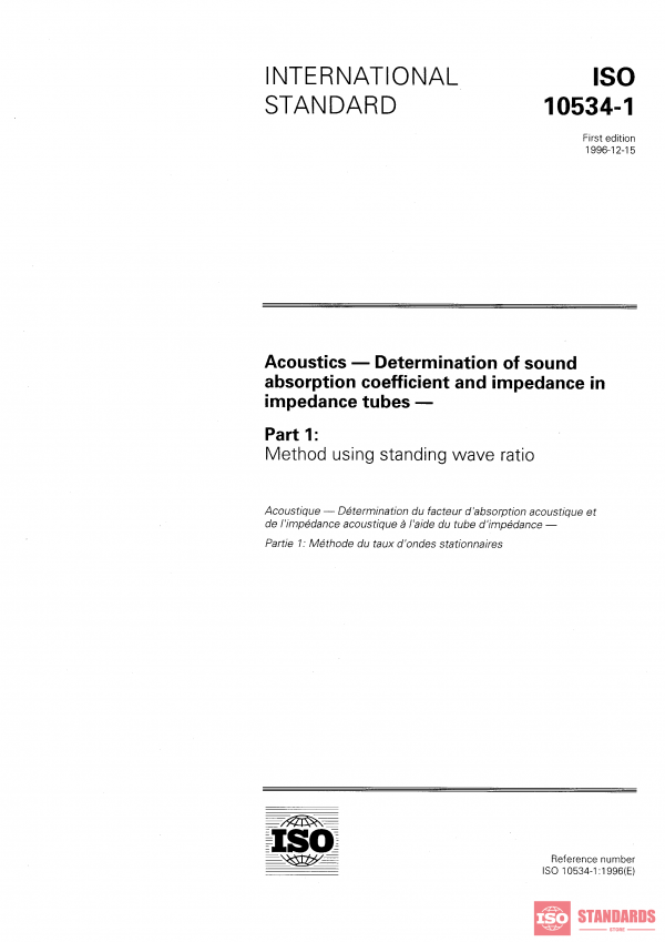 ISO 10534-1:1996 PDF