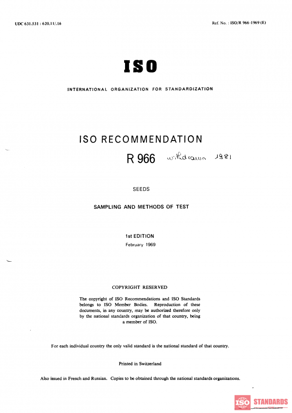 ISO/R 966:1969 PDF