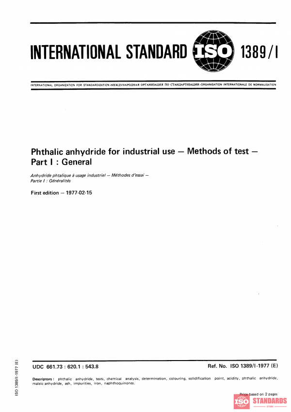 ISO 1389-1:1977 PDF