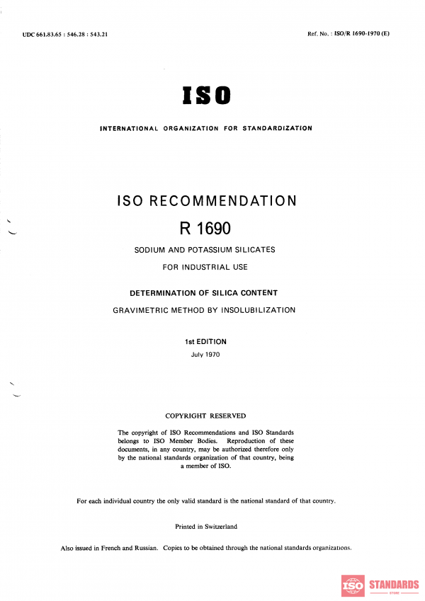 ISO/R 1690:1970 PDF