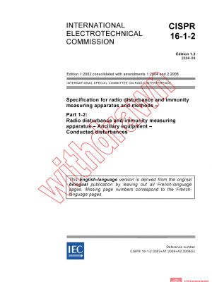 CISPR 16-1-2:2003+AMD1:2004+AMD2:2006 CSV PDF