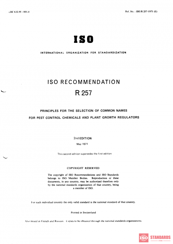 ISO/R 257:1971 PDF