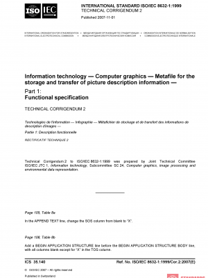 ISO/IEC 8632-1:1999/Cor 2:2007 PDF
