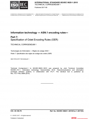 ISO/IEC 8825-7:2015/COR1:2017 PDF