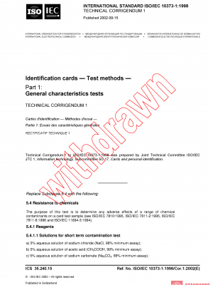 ISO/IEC 10373-1:1998/COR1:2002 PDF