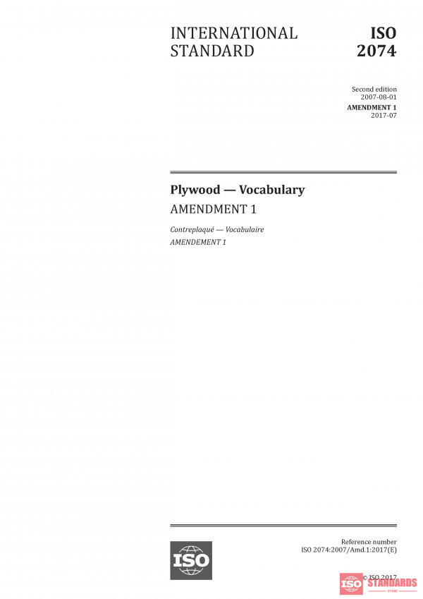 ISO 2074:2007/Amd 1:2017 PDF