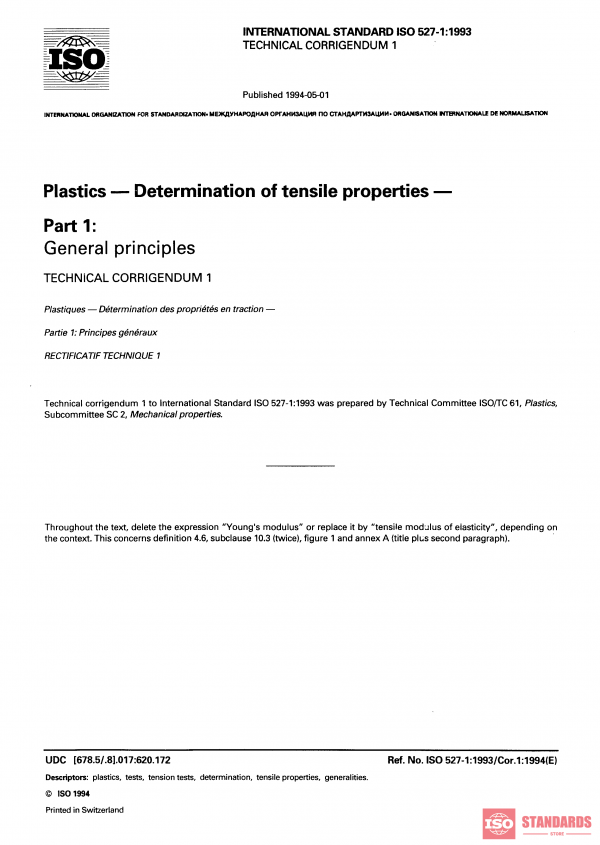 ISO 527-1:1993/Cor 1:1994 PDF