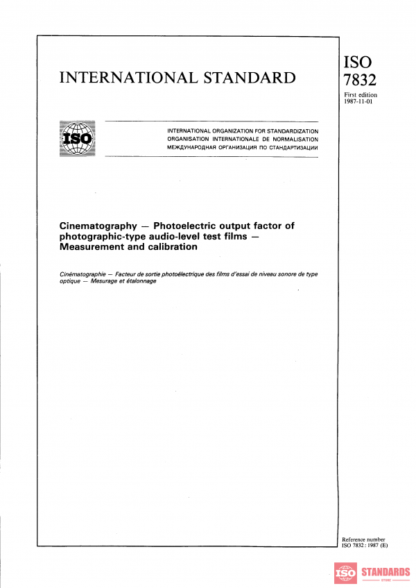 ISO 7832:1987 PDF