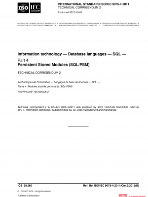ISO/IEC 9075-4:2011/Cor 2:2015 PDF