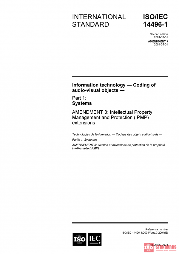 ISO/IEC 14496-1:2001/Amd 3:2004 PDF