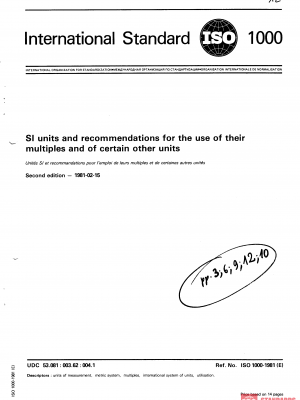 ISO 1000:1981 PDF