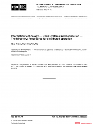 ISO/IEC 9594-4:1998/Cor 2:2002 PDF