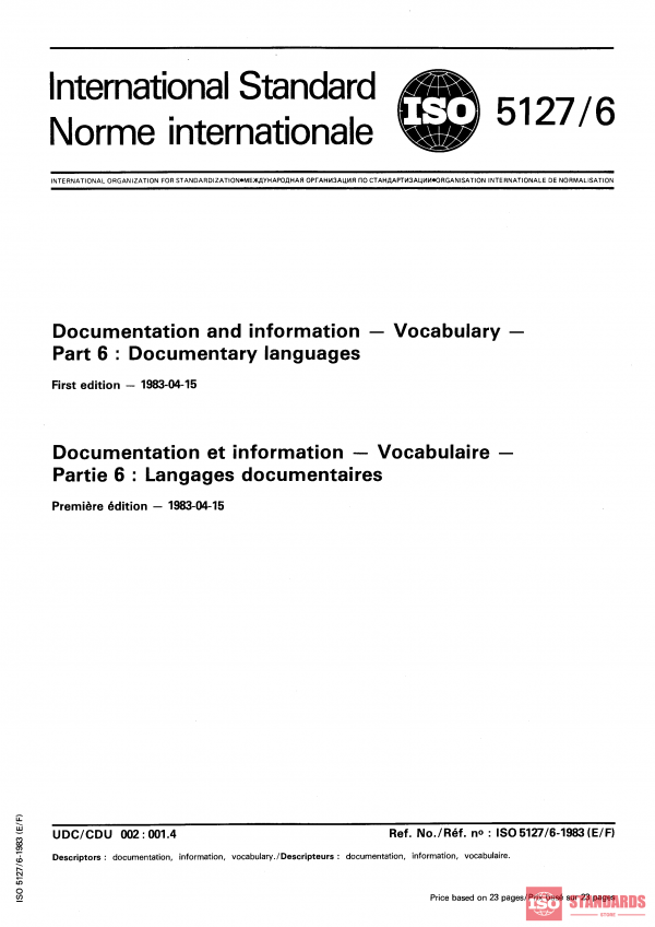 ISO 5127-6:1983 PDF