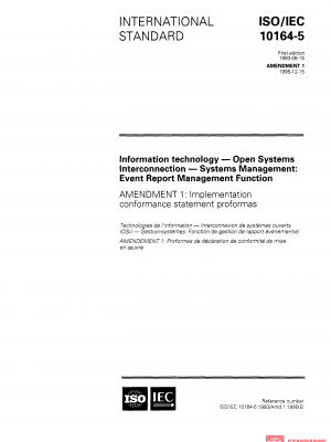 ISO/IEC 10164-5:1993/Amd 1:1995 PDF