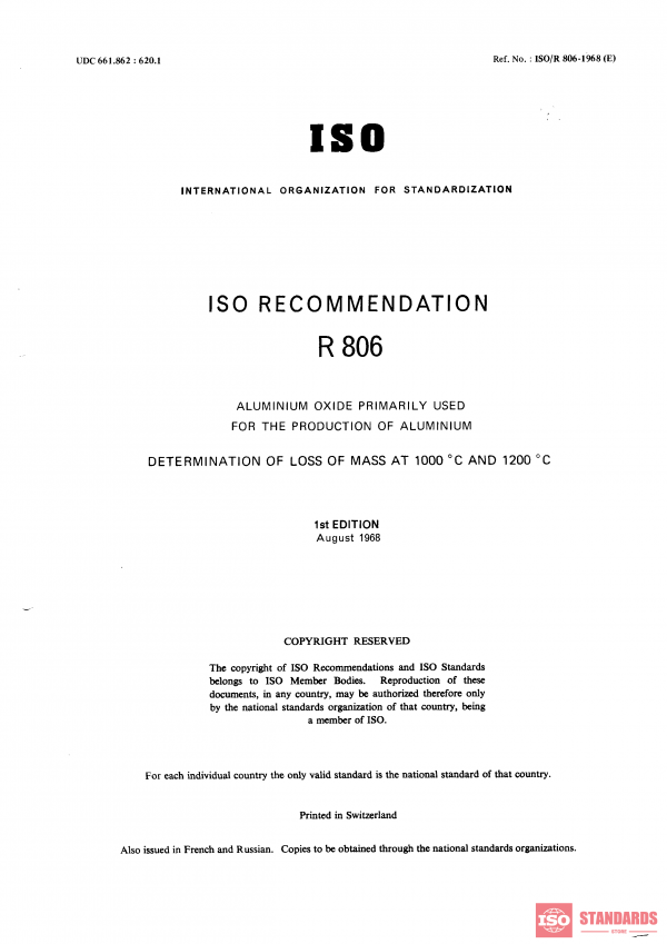 ISO/R 806:1968 PDF