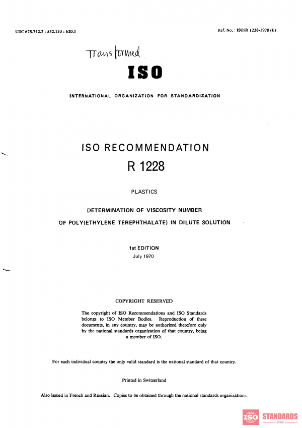 ISO/R 1228:1970 PDF