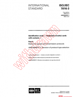 ISO/IEC 7816-3:1989/AMD2:1994 PDF
