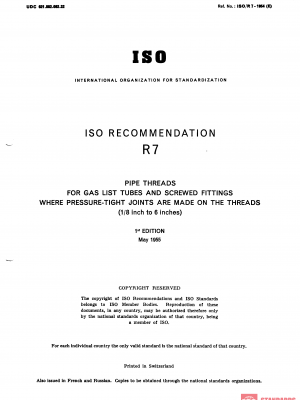 ISO/R 7:1954 PDF