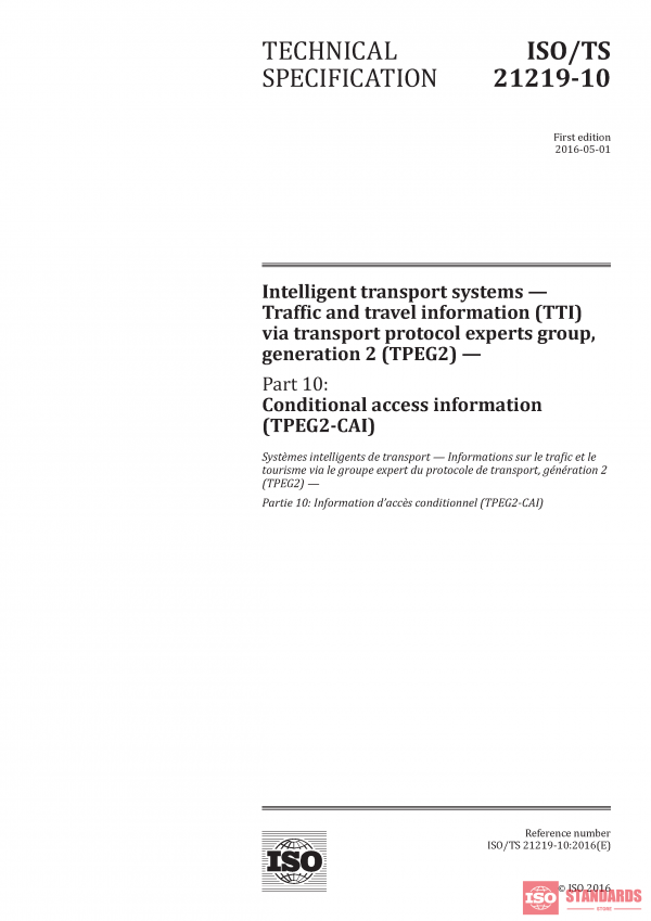 ISO/TS 21219-10:2016 PDF