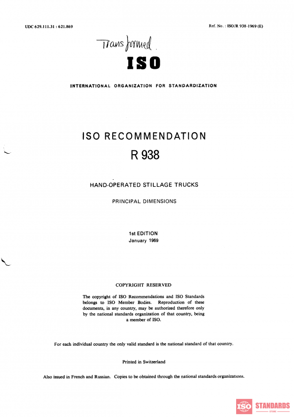 ISO/R 938:1969 PDF