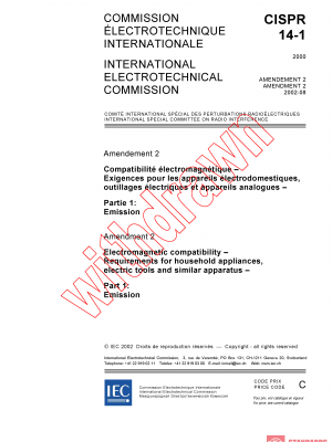CISPR 14-1:2000/AMD2:2002 PDF