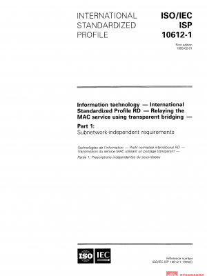 ISO/IEC ISP 10612-1:1995 PDF