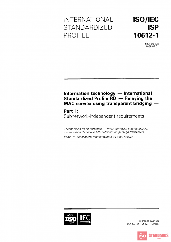ISO/IEC ISP 10612-1:1995 PDF