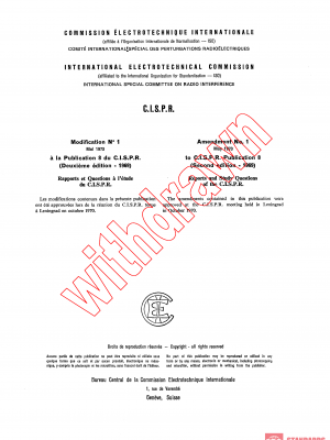 CISPR 8:1969/AMD1:1973 PDF