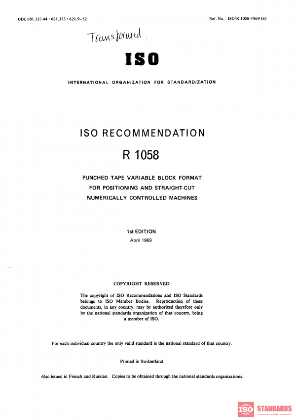 ISO/R 1058:1969 PDF
